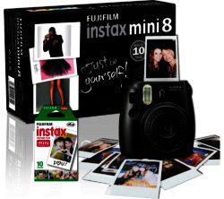FUJIFILM  Instax Mini 8 Instant Camera & 10 Shot Bundle - Black
